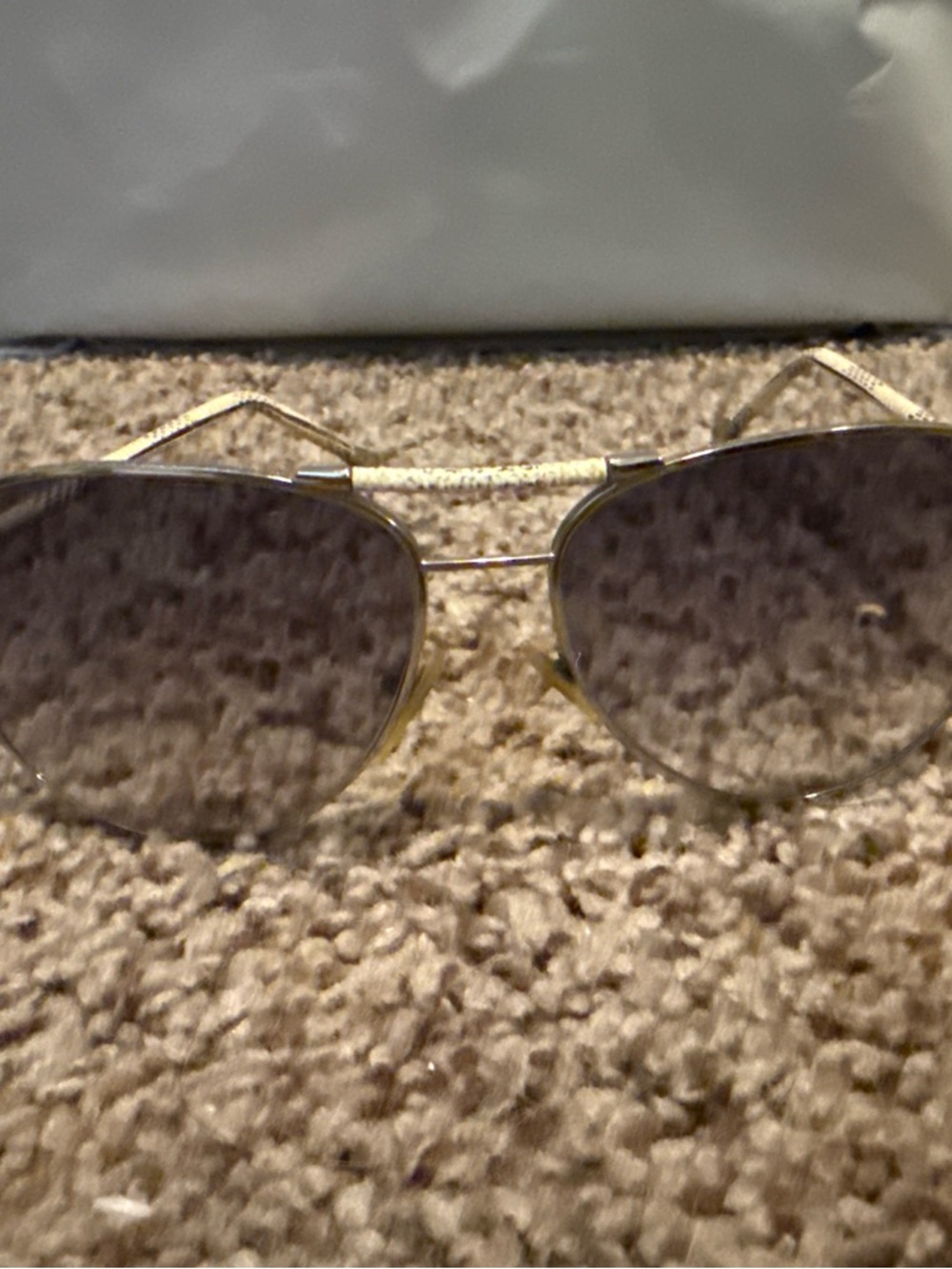 Louis Vuitton Gold Frame Sunglasses with Gray Gradient Lenses